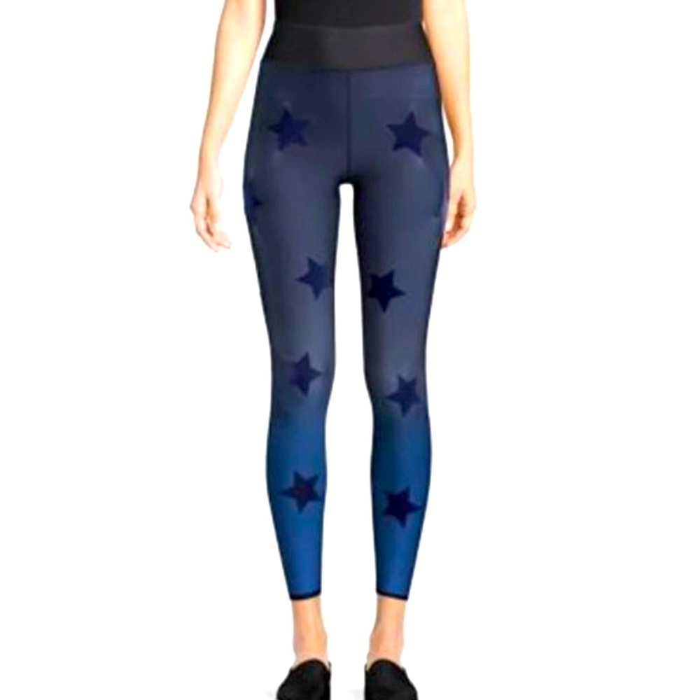 Ultracor Velvet Star Ombré Leggings in Gradient Blue, size small